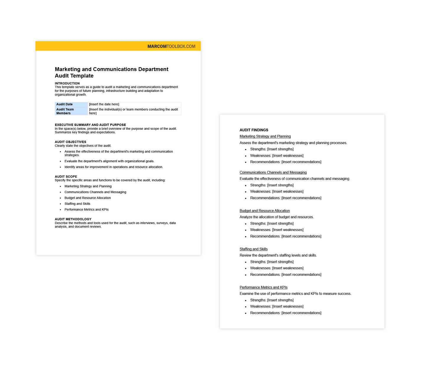 Department Audit Template