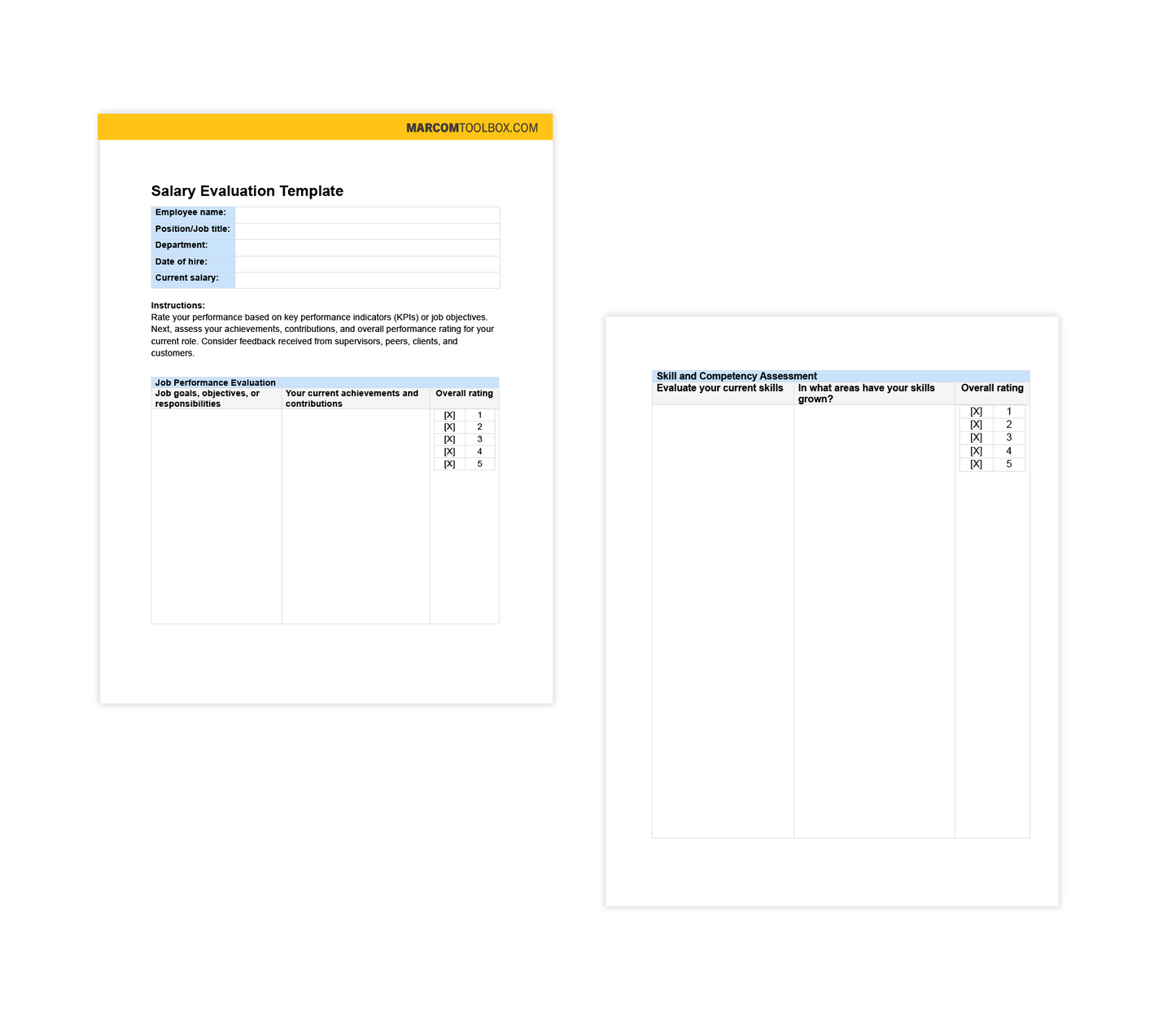 Salary Evaluation Template