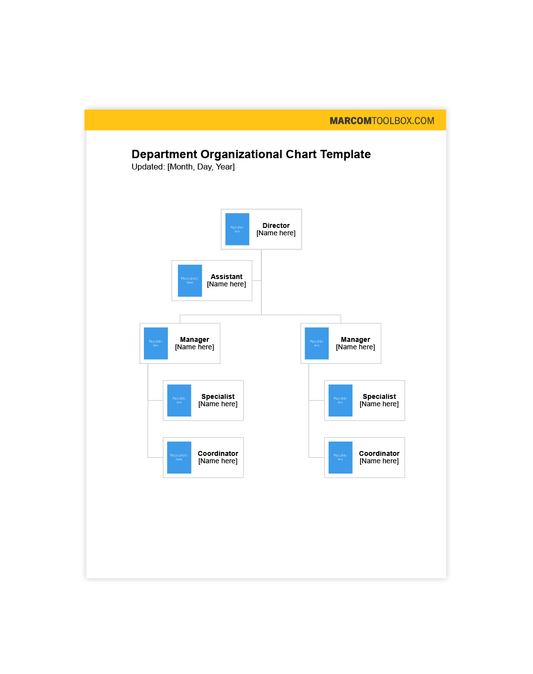 Department Org Chart Template